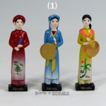 [코사카]문화체험 학습자료 : 베트남 전통 인형 - 여인 3개 한세트 마그네틱(냉장고자석,메모 붙이기 자석)
