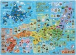 [코사카]학습자료:일본지도 47도도부현 퍼즐 맞추기 47조각 빅사이즈 - 2장 이음 퍼즐(20-08)(20-100)