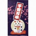 [코사카]일본 전통 커텐 노렌:招き猫 置物 千客万来 마네키네코 천객만래 (사이즈:85*150)